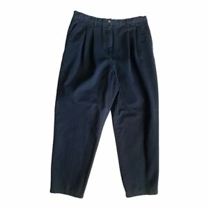 Lauren Ralph Lauren Pants Vtg. Blue 14P Pleated Front Casual Relaxed Fit Trouser
